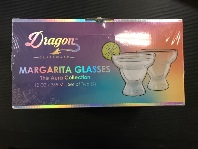 Photo 2 of Dragon Glassware Margarita Glasses - 12 oz Iridescent Double Wall Stemless Margarita Glasses Set of 2 - Insulated Margarita Glass Set to Keep Beverages Hot or Cold Longer