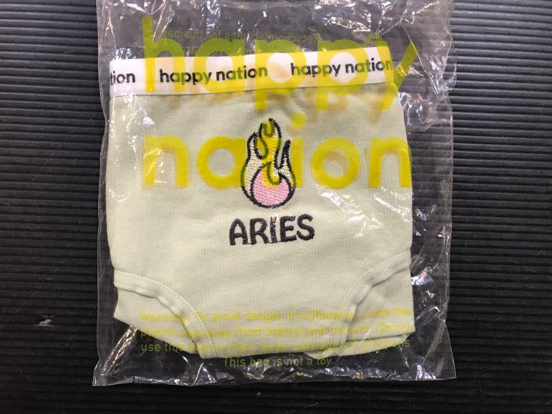 Photo 1 of Happy Nation Girls Comfy Cotton Logo Hipster Underwear, Light Aloe