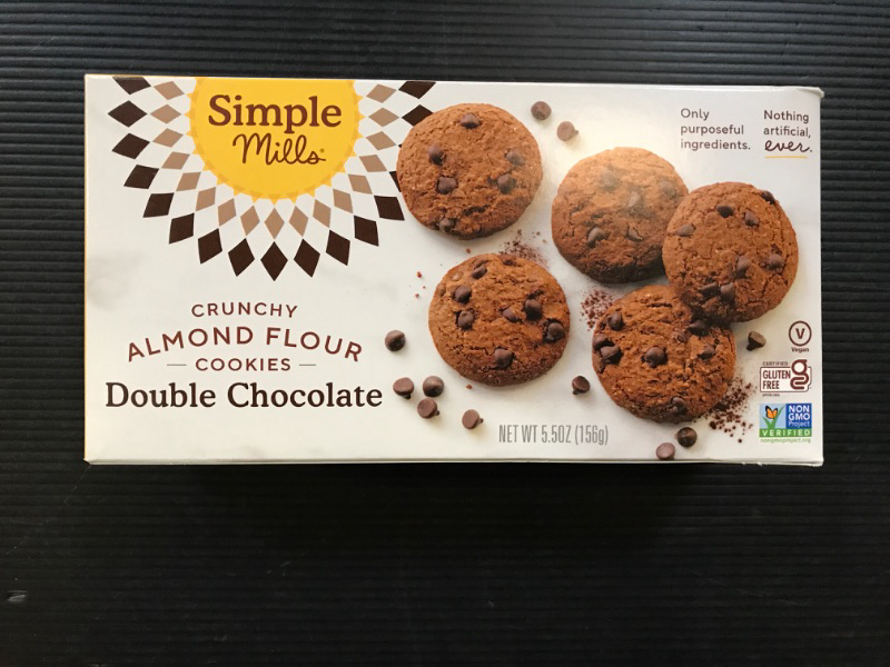 Photo 2 of Simple Mills Almond Flour Crunchy Cookies, Double Chocolate Chip - Gluten Free, Vegan, Healthy Snacks, Made with Organic Coconut Oil, 5.5 Ounce (Pack of 1)