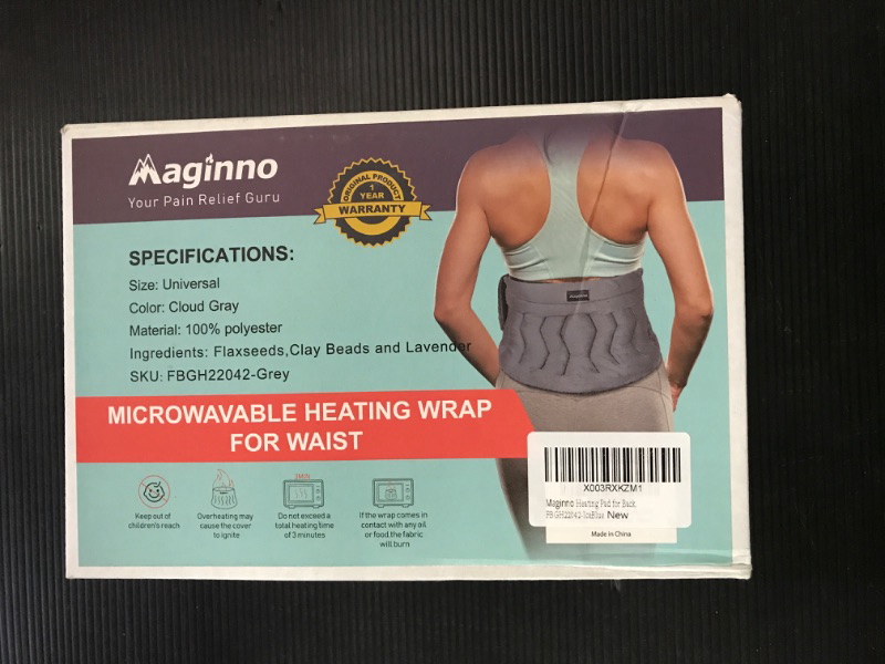 Photo 2 of Maginno Microwave Heating Pad for Back Pain Relief and Cramps with Lavender Aroma, 100% Herbs & Clay Moist Therapy Pack for Lumbar, Waist, Stomach, Neck, Shoulder, Weighted Wrap Warm & Cold Compress