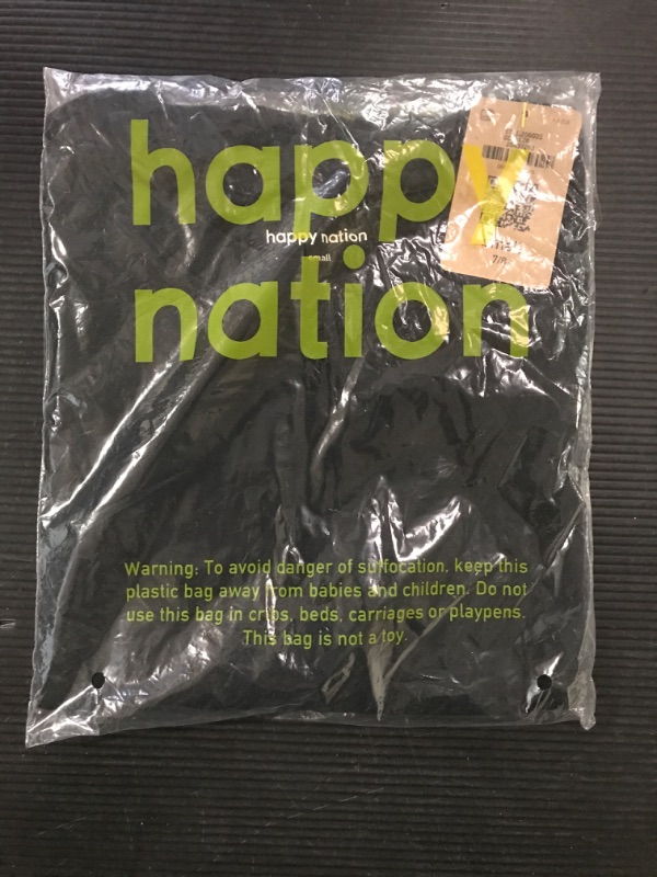 Photo 2 of Happy Nation Girls Relaxed Cotton Short Sleeve T Shirt, Pure Black, Small