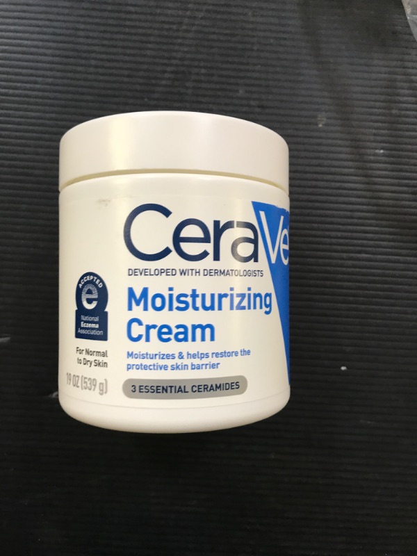 Photo 2 of CeraVe Moisturizing Cream | Body and Face Moisturizer for Dry Skin | Body Cream with Hyaluronic Acid and Ceramides | Daily Moisturizer | Oil-Free | Fragrance Free | Non-Comedogenic | 19 Ounce