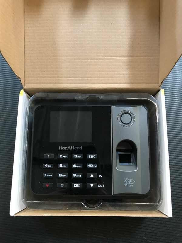 Photo 2 of HapAttend Time Clock, Time Clocks for Employees Small Business with Fingerprint, RFID and PIN, Standalone Biometric Time Attendance Punch Machine with 5 RFID Cards (0 Monthly Fees)