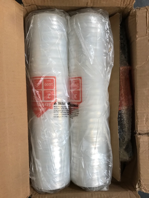 Photo 2 of JARLINK Stretch Film, 15 Inch x 1000 Feet Shrink Wrap for Pallet Wrap, Industrial Strength Stretch Wrap with Handles, Moving Wrapping Plastic Roll, 60 Gauge, 2 Pack, Clear