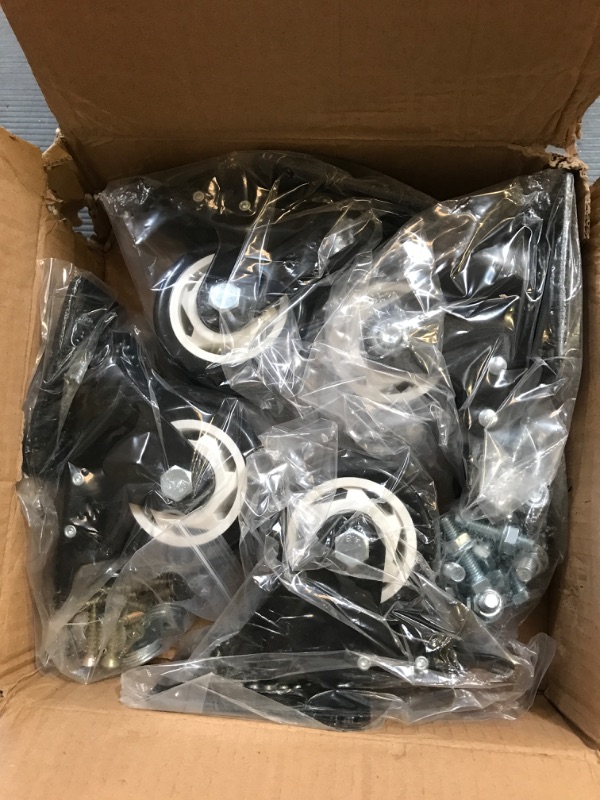 Photo 2 of Caster Wheels - 3 Inch Casters Set of 4 Heavy Duty, BOSGEOT Locking Industrial Casters with 360 Degree No Noise Polyurethane Wheels, Swivel Plate Casters with Brake - Pack of 4