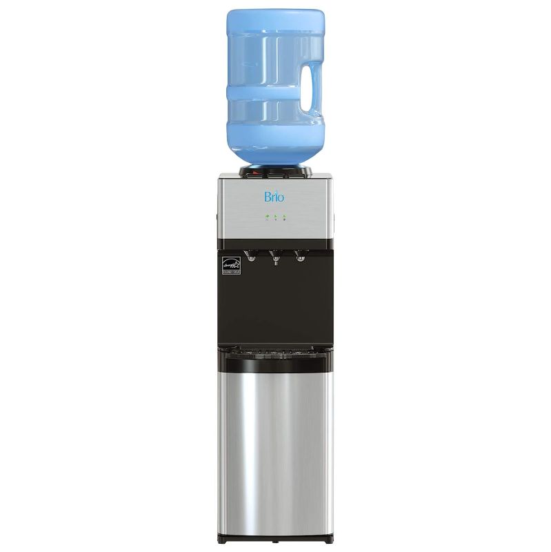 Photo 1 of Brio Limited Edition Top Loading Water Cooler Dispenser - Hot & Cold Water, Child Safety Lock, Holds 3 or 5 Gallon Bottles - UL/Energy Star Approved
