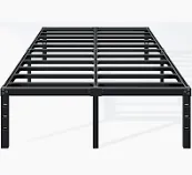 Photo 1 of 18 Inch King Bed Frame - Sturdy Platform Bed Frame Metal Bed Frame No Box Spring Needed Heavy Duty King Size Bed Frame Easy Assembly Strong Bearing Capacity, Under Bed Storage
