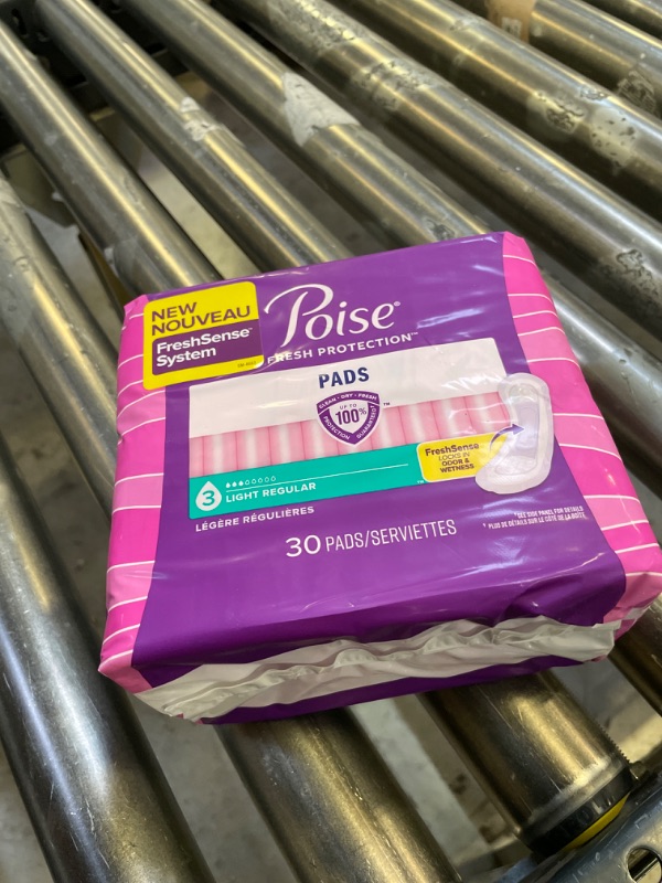 Photo 2 of Poise Incontinence Pads, 3 Drops Light Absorbency