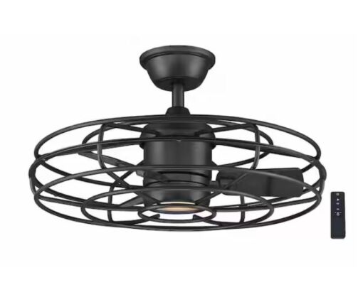 Photo 1 of Heritage Point 25 in. Indoor/Outdoor Natural Iron Fandelier Ceiling Fan with Adjustable White LED with Remote Included


