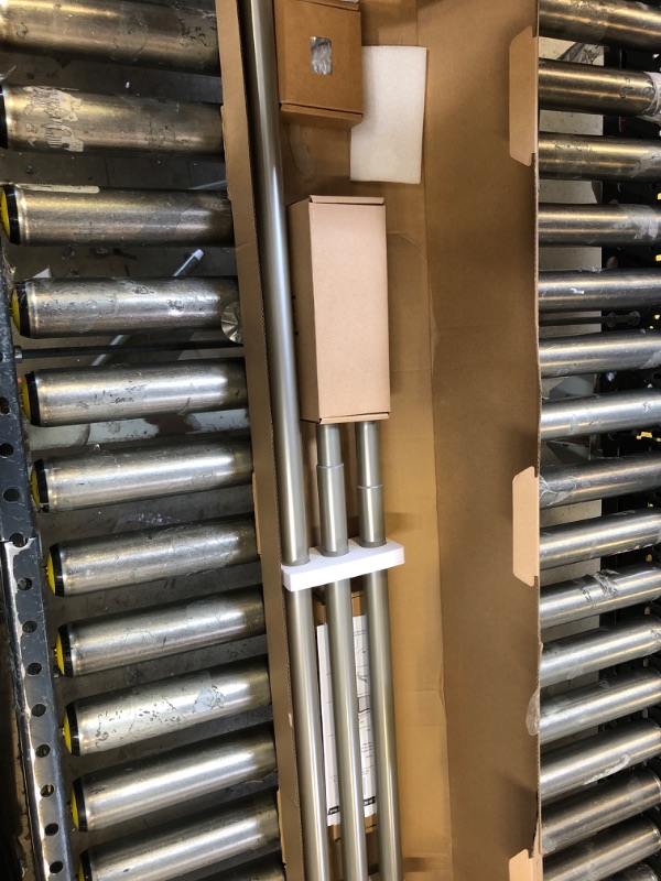 Photo 1 of KAMANINA 1 Inch Bay Window Curtain Rods, Telescoping Center Curtain Rod for Bay Windows 36 to 72 Inch, Antique Silver Decorative Side drapery Rods 20 to 36 Inch, Twisted Cage Finials