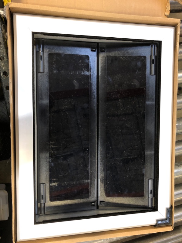 Photo 2 of Dog Door, Doggy Door with Double Panels, Doggie Door with Automatic Closing Panels for Energy Efficient, Dog Doors for Large Dogs with Telescoping Tunnel & Aluminum Frame, Closing Panel Included