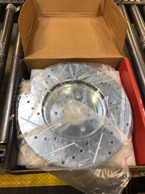 Photo 2 of A-Premium 12.63 inch (321mm) Front Drilled and Slotted Disc Brake Rotors Compatible with Select Chevrolet, GMC and Buick Models - Equinox, Terrain, Lacrosse, Regal Sportback, Regal Tourx, 2-PC Set