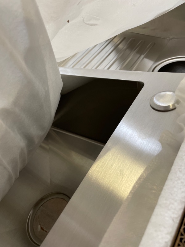 Photo 1 of Laundry Utility Sink With Washboard Stainless Steel Kitchen Sink Household Pool Balcony Room Wash Basin Easy Clean Double-Bowl 800mm/31.5Inch