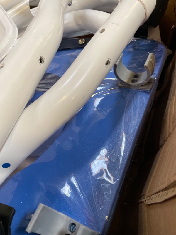 Photo 1 of Deluxe New Era Patented Shower Commode Chair, 18" Internal Width, Open Front Removable Soft Seat, Double Drop Arms and Commode Pail, 3" Twin All Locking Casters, 310 lbs wt Capacity