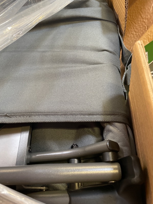 Photo 1 of TIMBER RIDGE Heavy Duty Camping Chair with Compact Size, Portable Directors Chair with Side Table and Pocket for Camping, Lawn, Sports and Fishing, Supports Up to 400lbs,Grey