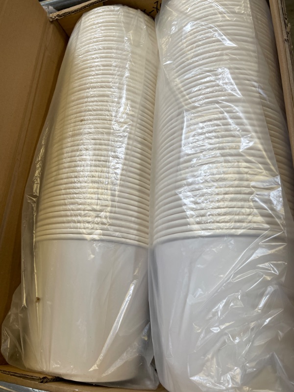 Photo 1 of Hoolerry 100 Pcs Disposable Paper Bucket White Cardboard Ice Bucket Bulk Ice Holder for Christmas Party Food Cooling Supplies (85 Oz/ 5.3 Lbs)