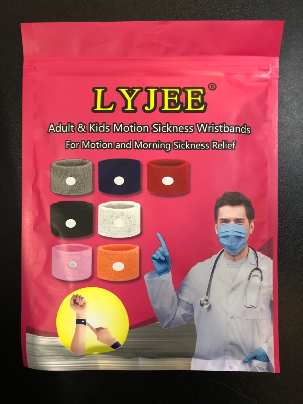 Photo 2 of LYJEE Anti Nausea Wristbands for Kids and Adults Motion Sickness Bands Morning Sickness Relief for Pregnant Women Acupressure Nausea Wristband for Nausea, Headaches,Insomnia,Anxiety,Sleep Aid