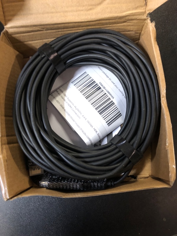 Photo 2 of ATZEBE Fiber HDMI Cable 50ft, Fiber Optic HDMI Cable Supports 4K@60Hz, 4:4:4, 18Gbps, HDR, Dolby Vision, HDCP2.2, ARC, 3D, 4K Optical HDMI Cable with Dual Micro HDMI and Standard HDMI Connectors