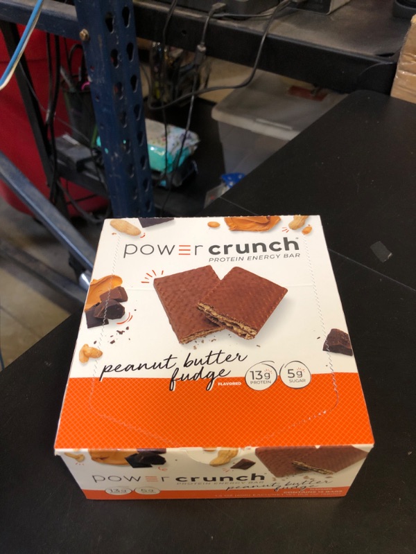 Photo 2 of  Power Crunch Protein Energy Bar Peanut Butter Fudge 12 Bar(S)
EXP AUG 24 2025