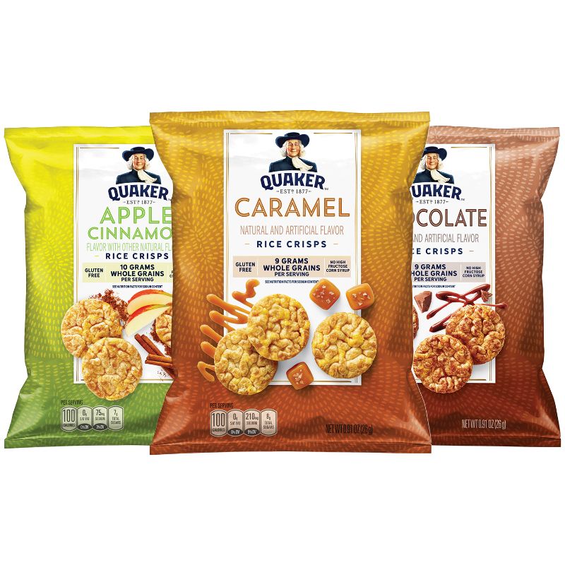 Photo 1 of Quaker Rice Crisps Variety Pack Gluten Free 0.91 Oz Bag 30 Count
EXP APR 26 2024
