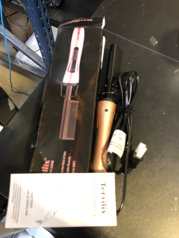 Photo 1 of Electric Hot Comb by Terviiix, Pressing Combs for Black Hair, Wigs & Beard, Anti-Scald Straightening Comb with Keratin & Argan Oil Infused Teeth, Temperatures Adjustable, 60 Min Auto Shut Off