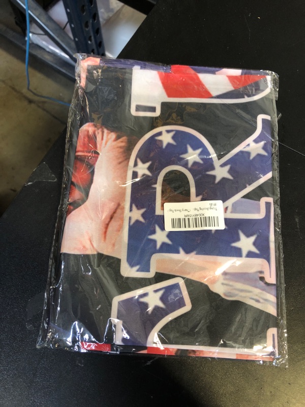 Photo 2 of Trump Fight Fight Fight Flags?Single Face Trump 2024 Flag Outdoor flag,Donald Trump Flag with Brass Grommets, Clear Pattern Reinforcement Fade Resistant for Indoor Outdoor Decorations?Trump Shoots Flags?