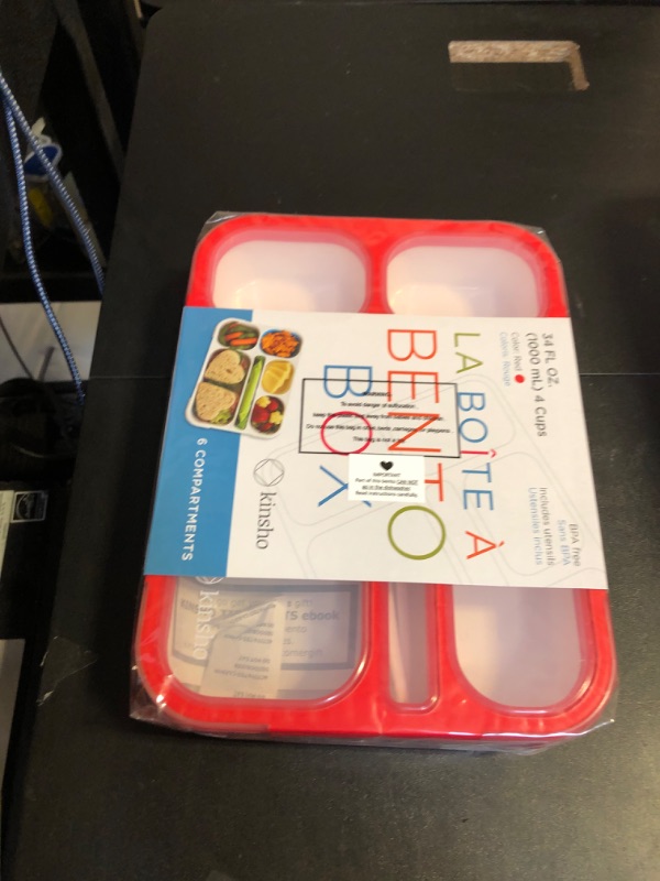 Photo 1 of Bento Box Kids Lunch-Box Kid Snack Containers Leakproof School Bentobox 6 Compartment Container for Boys Girls Adults Lunches