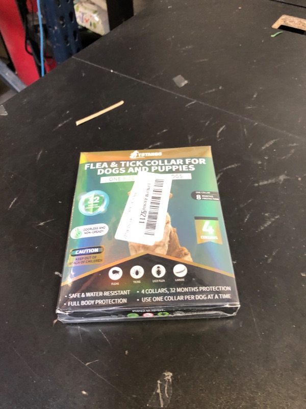 Photo 2 of YOTANGO 4 Pack Flea Collar for Dogs, 32 Months Flea and Tick Prevention for Dogs, Waterproof Dog Flea Collar, Dog Flea and Tick Treatment, Adjustable Flea and Tick Collar for Dogs Puppy-Black (FACTORY SEALED)