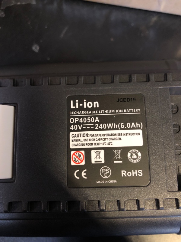 Photo 4 of KUNLUN 6.0Ah 40 Volt Lithium Battery for Ryobi 40V Battery, High Capacity 40-Volt Lithium Battery Compatible for Ryobi 40V OP4026 OP4030 OP4040 OP40501 OP40602 Battery