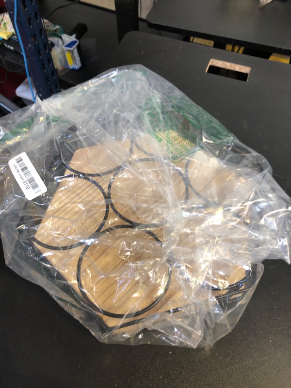 Photo 1 of Cididu 7 Bottles Rotating Syrup Rack, Countertop Coffee Syrup Organizer Stand, Syrup Bottle Storage Holder Spinner, Turntable Wine Display Lazy Susan Tray for Coffee Bar, Kitchen, Pantry