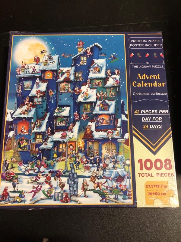 Photo 2 of Advent Calendar 2023 Christmas Puzzles for Kids and Adults, 2023 Christmas 24 Days Countdown Calendars, Christmas Gifts for Boys Girls,1008 Pieces Christmas Puzzle in 24 Boxes,Christmas