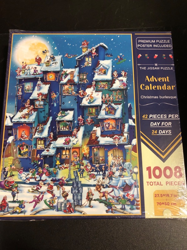 Photo 2 of Advent Calendar 2023 Christmas Puzzles for Kids and Adults, 2023 Christmas 24 Days Countdown Calendars, Christmas Gifts for Boys Girls,1008 Pieces Christmas Puzzle in 24 Boxes,Christmas