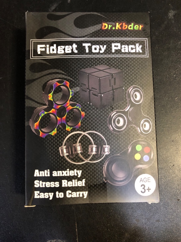 Photo 2 of Fidget Toys Adults Set, Easter Basket Stuffers Gift for Kids Teen Cool Gadget Sensory Pack with Figette Spinner Cube ADHD Anxiety Relief Stress Magnetic Ring Office Desk Manget Toy for Boys