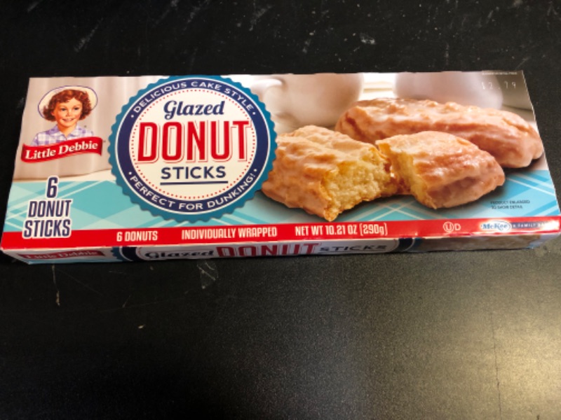 Photo 2 of Little Debbie Donut Sticks 6 Individually Wrapped Snack Cakes, 10 OZ Box 10 Ounce (Pack of 1) EXP DEC 3/2024