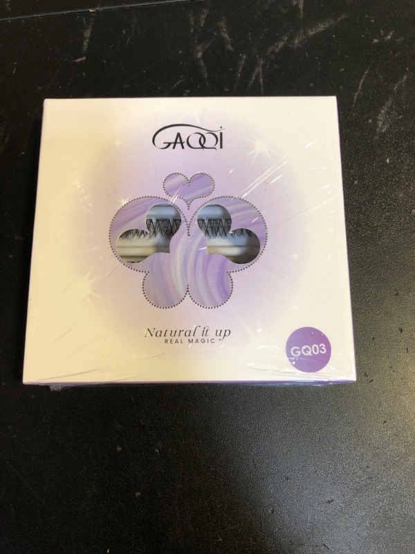 Photo 2 of GAQQI Lash Clusters, GQ03 Natural Individual Lashes C Curl 48PCS False Eyelashes, 10-16mm Mixed Length Lash Wisps, Soft and Wispy Cluster Lashes (GQ03, C Curl, 10-16mm)