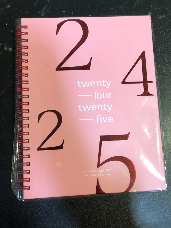 Photo 2 of Riley's Planner 2024-2025 Academic Year, 18-Month School Calendar 2024-2025 Planner Book Hardcover, Monthly and Weekly Student Planner, Notes Pages, Twin-Wire Binding (8 x 6 inch, Pink)