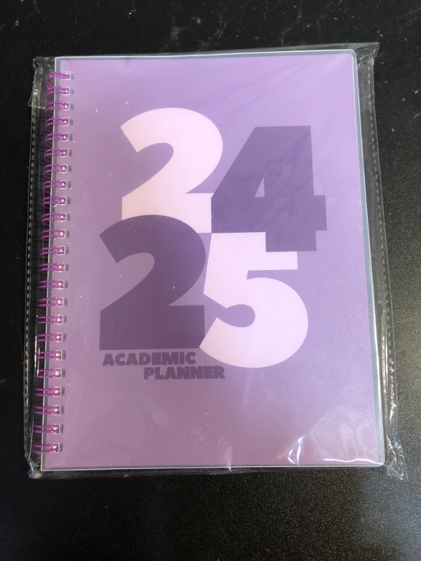 Photo 2 of Riley's Planner 2024-2025 Academic Year, 18-Month Chunky Weekly Planner - Bold & Distinct Weekly & Monthly Agenda Planner, Sturdy Cover, Notes Pages, Twin-Wire Binding (8.5 x 11 inch, Purple)
