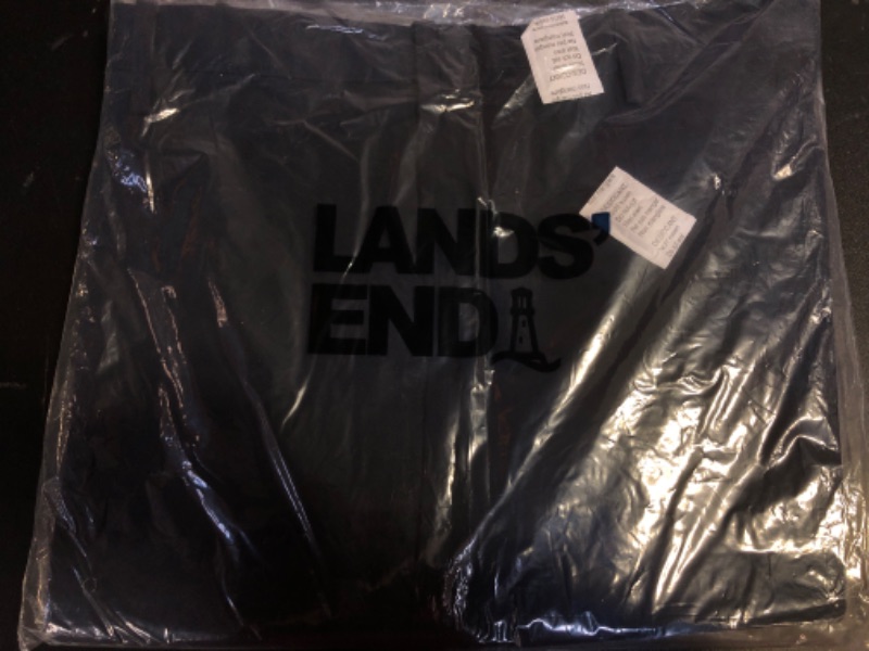 Photo 2 of Lands' End Men s No Iron 9 Plain Front Comfort Waist Chino Shorts Radiant Navy Regular 35