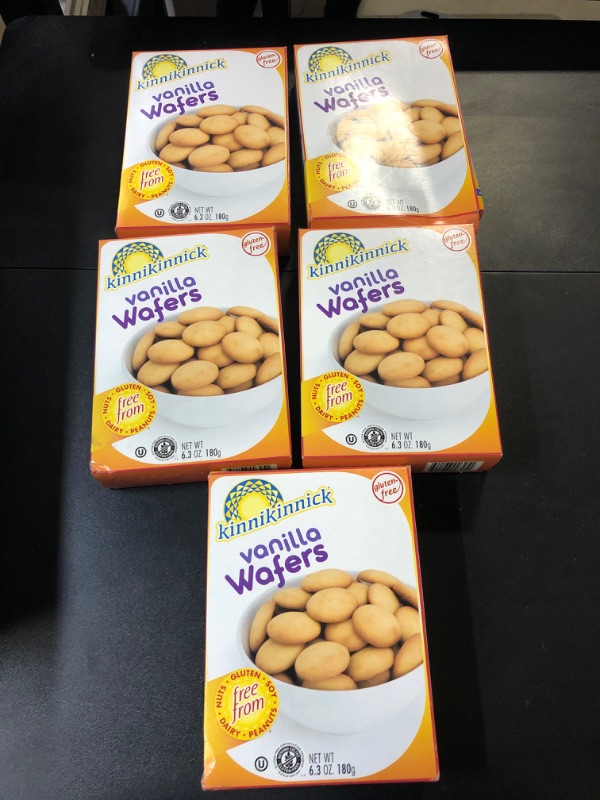 Photo 3 of PACK OF 5 - Kinnikinnick Gluten Free Vanilla Wafers - 6.3 oz box (BB 08DEC2024)