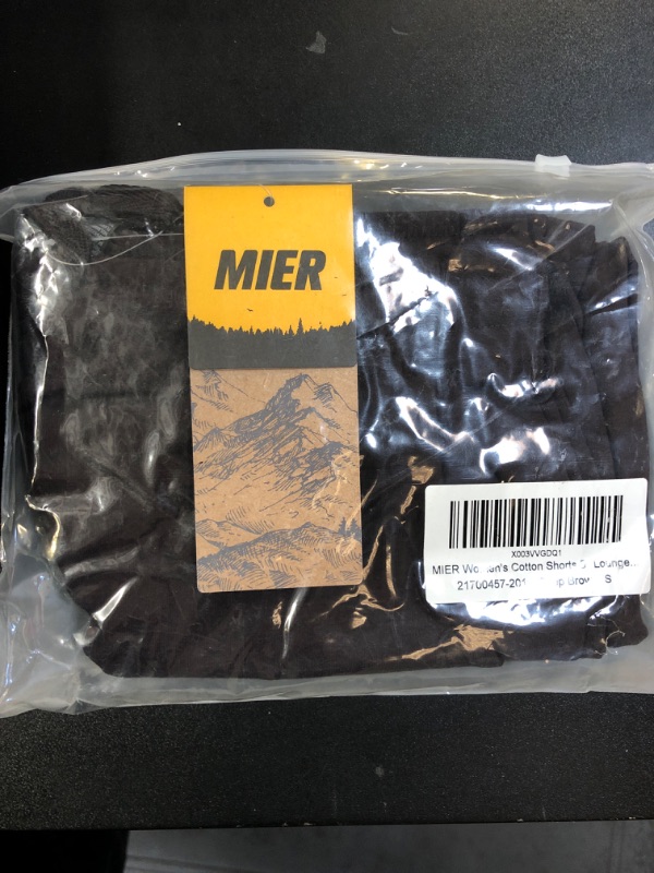 Photo 1 of MIER Women's 6" Sweat Shorts Summer Casual Cotton Shorts Lounge Athletic Workout Running Shorts with Pockets, Deep Brown, S
