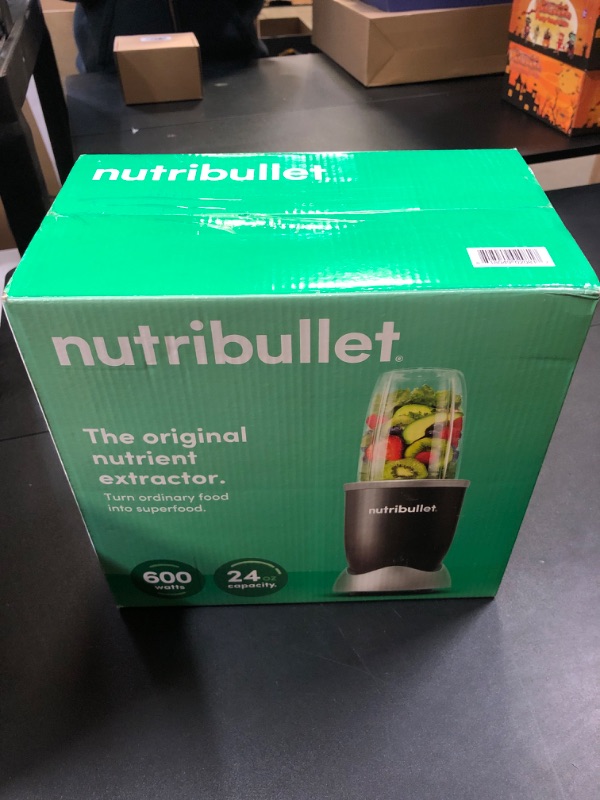 Photo 2 of Nutribullet Personal Blender for Shakes, Smoothies, Food Prep, and Frozen Blending, 24 Ounces, 600 Watt, Gray, (NBR-0601)
