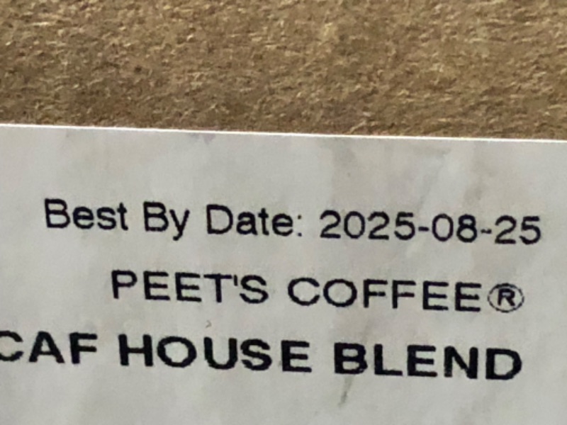 Photo 2 of Peet's Coffee, Dark Roast Decaffeinated Coffee K-Cup Pods for Keurig Brewers - Decaf House Blend 88 Count (4 Boxes of 22 K-Cup Pods) (BB 08/25/2025)