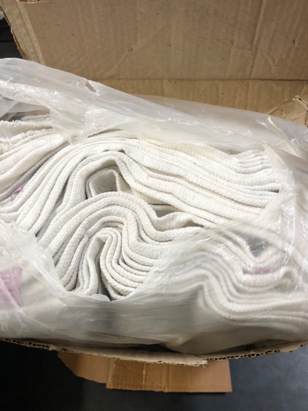 Photo 2 of TOALLA 100% Cotton Terry Towel Cleaning Rags Pearl White 14'x17'|Pack of 100|Soft Large Cleaning Rags|Super Absorbent|Quick Dry|Multipurpose Towels|Restaurant Towels|Reusable Shop Rags