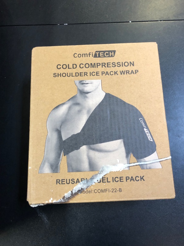 Photo 3 of Comfitech Shoulder Ice Pack Wrap Rotator Cuff Cold Therapy Compression Sleeve for Better Putting On & Off, Arm Ice Packs for Injuries Reusable Shoulder, Swelling, Medium