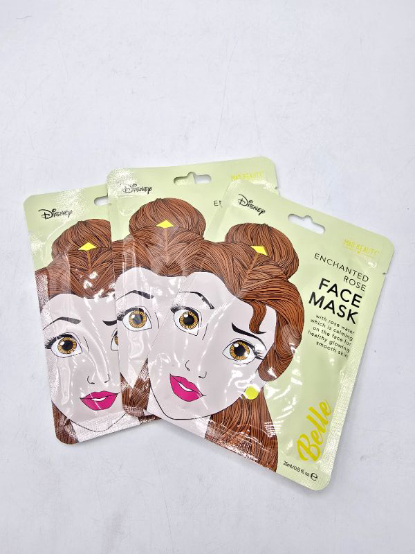 Photo 3 of 3 Pack Enchanted Rose Mad Beauty Disney Princess Belle Sheet Face Mask Hydrates & Moisturizes Dry Skin  