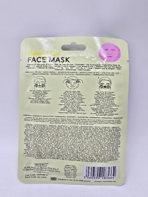 Photo 4 of 3 Pack Enchanted Rose Mad Beauty Disney Princess Belle Sheet Face Mask Hydrates & Moisturizes Dry Skin  