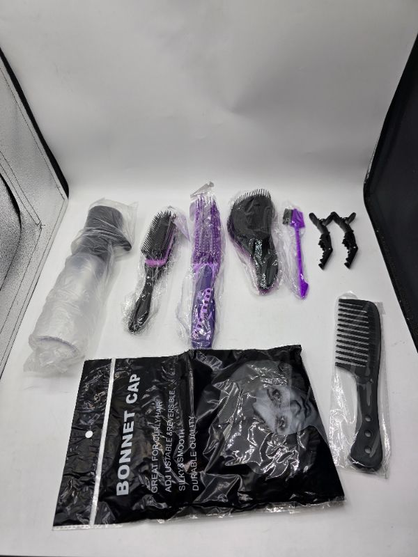 Photo 2 of 9Pcs Detangling Brush Set for Curly and Textured Hair 