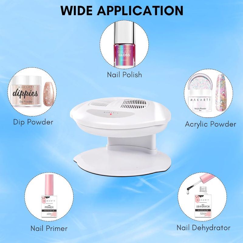 Photo 5 of Makartt Nail Dryer, 400W Air Nail Fan Dryer with Automatic Sensor Nail Polish Dryer for Regular Polish Nail Blow Dryer Warm and Cool Wind Nail Dryer Fan for Manicure Pedicure Salon Home Use