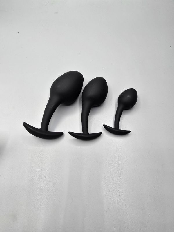 Photo 1 of Anal Plugs, Butt Plug Trainer Kit, Pack of 3 Silicone Anal Butt Plug Adult Sex Toy for Beginners Advanced Anal Toys for Men and Women