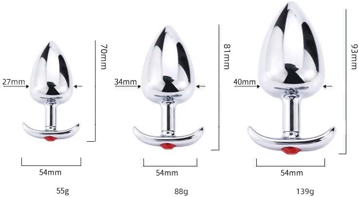 Photo 1 of Anal Butt Plug Jeweled Anal Plug Small Medium Big Size Aluminum Alloy Metal Smooth Butt Plug Man Anal Private Goods